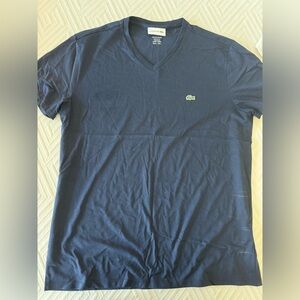 Lacoste Men Navy Vneck t shirt
